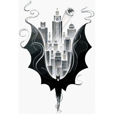 Zuty Batman v černobílé 40 x 50 cm vypnuté plátno na rám 8596530202172