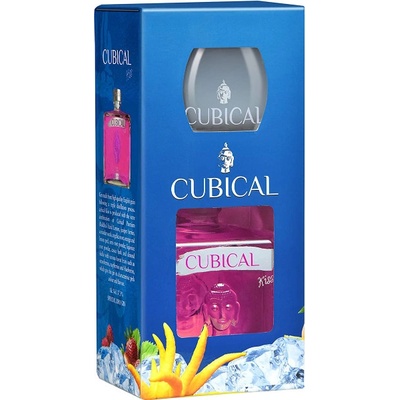 Cubical Kiss Gin 40% 0,7 l (dárkové balení 1 sklenice)