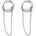Silenti Jewelry Сребърни обеци "Взаимност