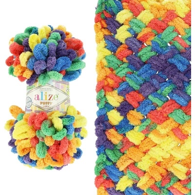Alize Puffy Color 6511 dúhová