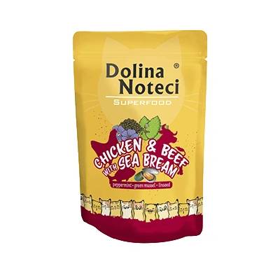 Dolina Noteci Суперхрана с пилешко и говеждо месо с морски каракуди, пакетче 85 г