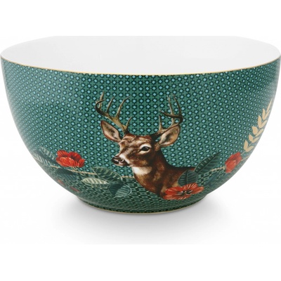 PIP Studio Miska Winter Wonderland jelen zelená 18 cm 51.001.199