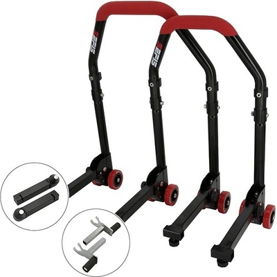 SEFIS M20 sklopný univerzálny motostojan predná a zadná sada – tŕne/2 v 1
