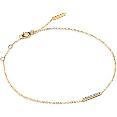 SAVICKI Náramok s príveskom žlté zlato s diamantom 0.01 ct 18 cm - SAVB08088 Y C