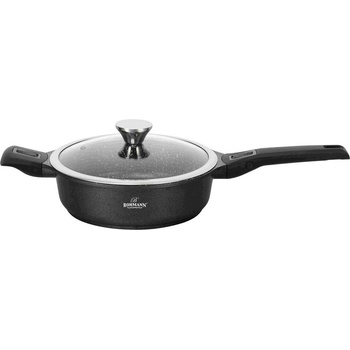 BOHMANN 28 см индукционен дълбок тиган от лят алуминий с капак и подвижни дръжки Bohmann модел BH 1730-28DFP (BH 1730-28DFP)