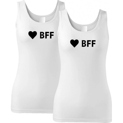 Povidlo cz tílka pro kamarádky BFF srdce Bílá