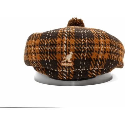 Kangol Baret New Heritage Flat Cap Espresso Check