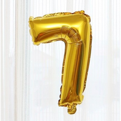 Fóliový balón čísla zlaté 82 cm Čísla: 7