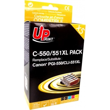Compatible Комплект мастилници UPRINT -CANON PGI-550 + CLI-551BK/C/M/Y XL, 1x25ml+4x15ml (7185)