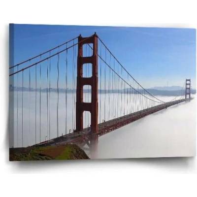 Sablio Obraz Golden Gate v mlze - 60x40 cm