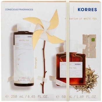KORRES Сет парфюм + душ гел Бял чай, Korres Herbarium Of White Tea edt & shower gel 250 ml