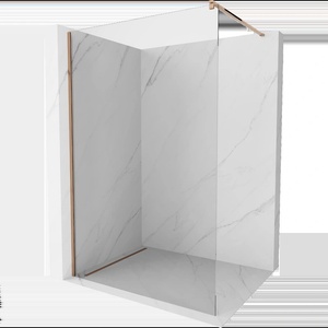 Mexen Kioto душ кабина стена Walk-in 155 x 200 cm, прозрачна 8 mm, розово злато - 800-155-101-60-00 (800-155-101-60-00)