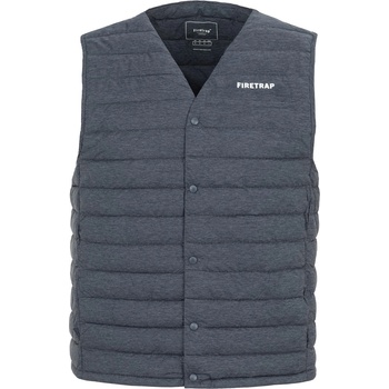 Firetrap Елек Firetrap Men's Padded Sleeveless Gilet - Dark Grey