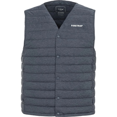 Firetrap Елек Firetrap Men's Padded Sleeveless Gilet - Dark Grey