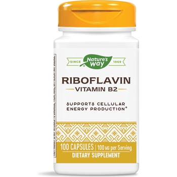 Nature's Way Riboflavin Vitamin B2, 100 mg, 100 капсули, Nature's Way