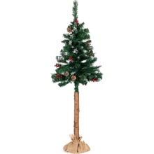 MULTISTORE Umělý vánoční stromek s kmenem a ozdobami Leslie 160 cm borovice