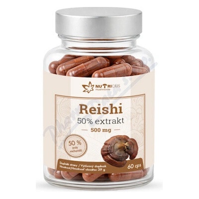 Reishi 50% extrakt 500mg 60 kapslí