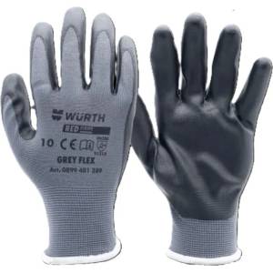 Würth Нитрилни монтажни ръкавици Würth RED STRIPE GREYFLEX №9, пакет 12 чифта