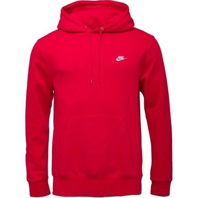 Nike CLUB FLEECE Pullover Hoodie mikina červená
