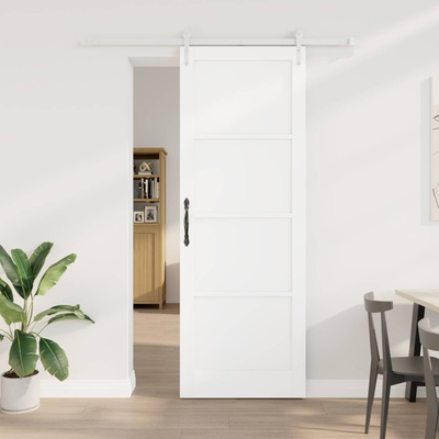 vidaXL Преплъзваща се врата ORKDAL 83 x 232 см Бяло (3445572)