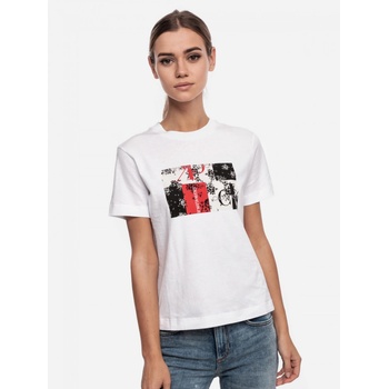 Calvin Klein mixed PRINT TEE bílé