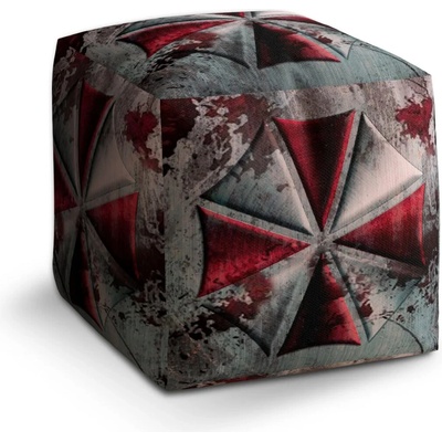Sablio Taburet Kocka Resident Evil Umbrella Corporation Steel: 40x40x40 cm