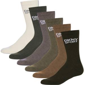 DKNY Мъжки чорапи DKNY 6 pack Mens Sports Socks Radde - Khaki/Grey