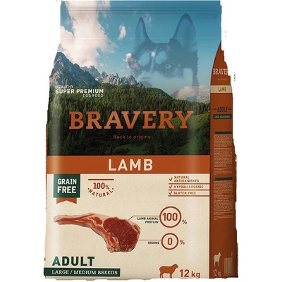 Bravery Adult Large & Medium Lamb 12 kg