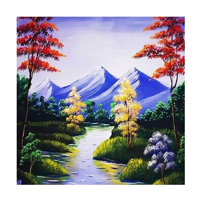 Norimpex Diamantové maľovanie Horská bystrina 30 x 40 cm