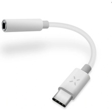 FIXED Redukcia pre pripojenie slúchadiel z USB-C na 3,5 mm jack s DAC chipom biela FIXl-CJD-WH