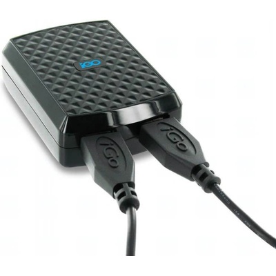 Захранване за ел. мрежа с два USB изхода за мобилни устройства и кабели в комплекта - iGo Universal 4.2A Wall Charger (PS00311-0002)