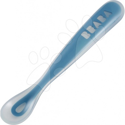 Beaba lžička Ergonomic silikon modrá