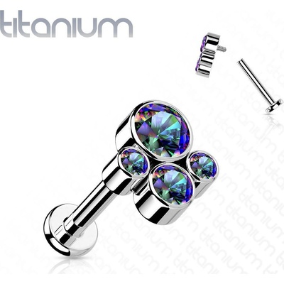 Šperky4U piercing do brady ucha titan TIT1188VM-1206