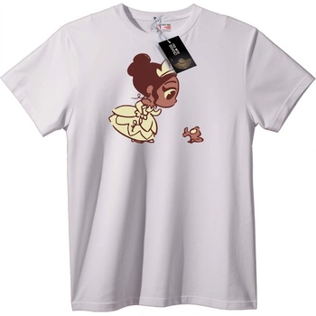 NOONEBRAND Тениска Принцеса и животно - 3XL, White