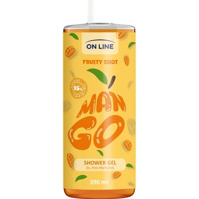 On Line Fruity Shot sprchový gél orange 390 ml