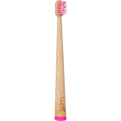 Dedra GoEco Bamboo dětský zubní kartáček z bambusu Extra měkké štětinky Růžový 1 ks