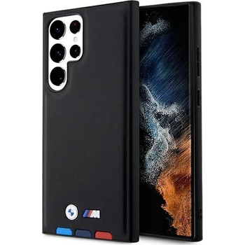 Image 1 of BMW Кейс BMW BMHCS23L22PTDK за Samsung Galaxy S23 Ultra S918, черен / черен, Leather Stamp Tricolor (BMW000535-0)