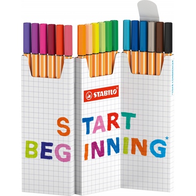 Stabilo point 88 Zick-Zack deskset 18 barev
