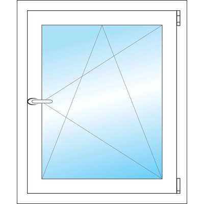 OKNA HNED Plastové okno 66x79 cm (660x790 mm) bílé otevíravé a sklopné pravé