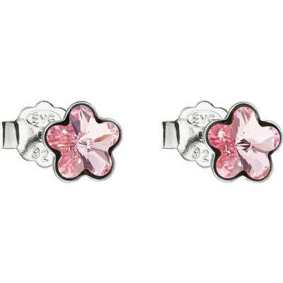 Evolution Group kôstky kvietky dekorované kryštálmi Swarovski svetlo ružová 31080.3