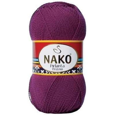 Nako Pletací příze Nako Pirlanta Wayuu 6637 - fialová, mikrovlákno