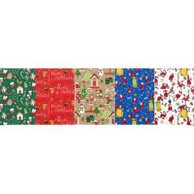 Baliaci papier Vianoce mix 2 x 0,70 m