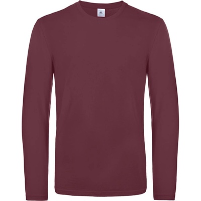 B&C E190 LSL dlouhý rukáv burgundové