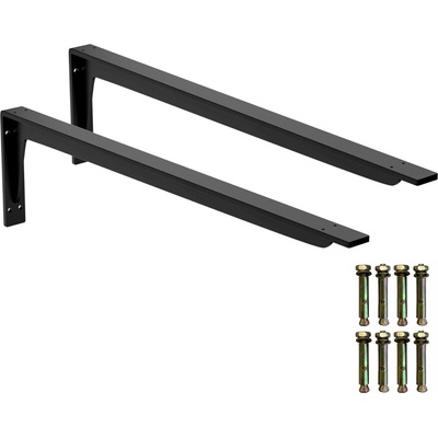 Onpira Čierny držiak police s podperou 14-59 cm [2ks] Rozmer: 485x200 mm