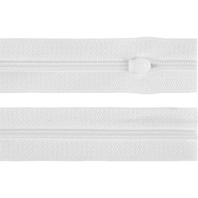 Stoklasa Zip spirálový No 3 s jezdcem neukončený délka 65 cm bílá