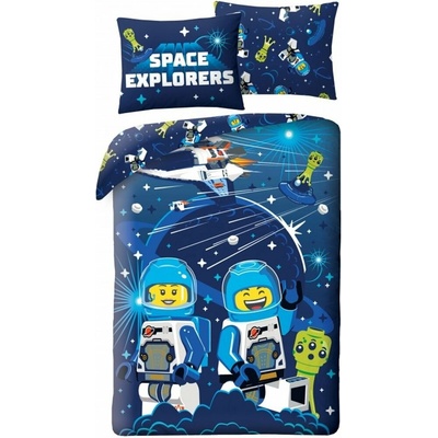 Halantex povlečení z mikrovlákna LEGO motiv Space Explorers zapínání na zip 70x90 140x200