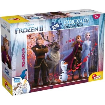 Lisciani Детски двулицев пъзел Lisciani - Frozen 2, 108 части (LI73399)