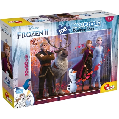 Lisciani Детски двулицев пъзел Lisciani - Frozen 2, 108 части (LI73399)