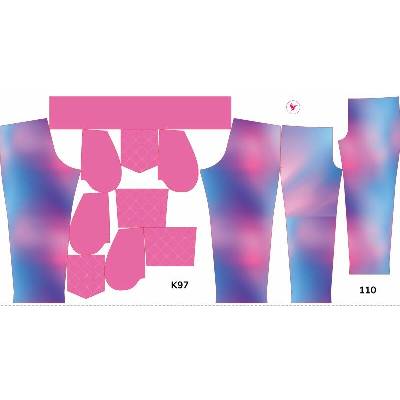 Takoy Panel se střihem rozšířené softshellové kalhoty pastelový gradient 110
