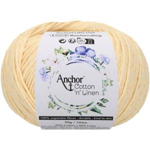 Anchor Cotton 'n' Linen 00009 Buttermilkarl Плетене на една кука прежда (4680004-00009)